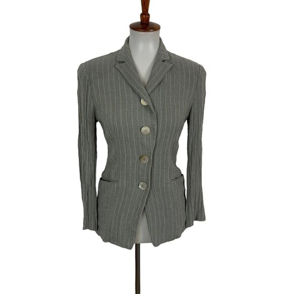 Kim Dongsoon Small Gray Blazer Tailored Career Workwear Preppy Academia - Picture 1 of 6